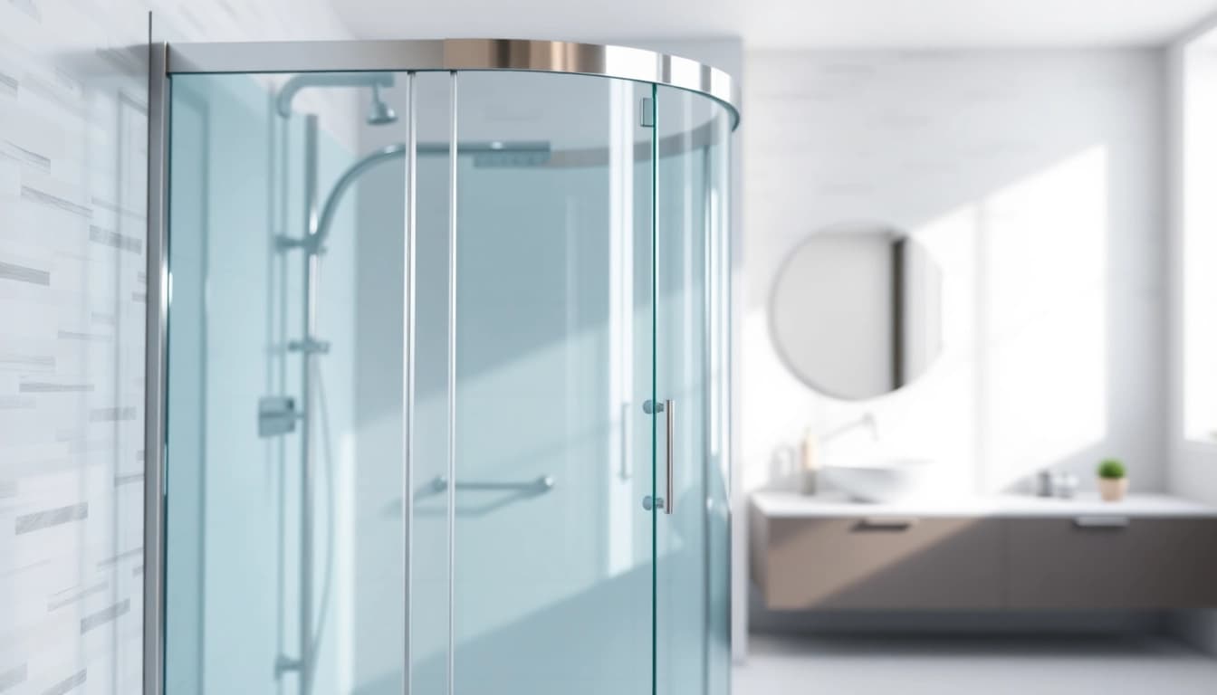 Installation der sonni Duschkabine 100x100 in modernem Badezimmer mit eleganten Oberflächen.