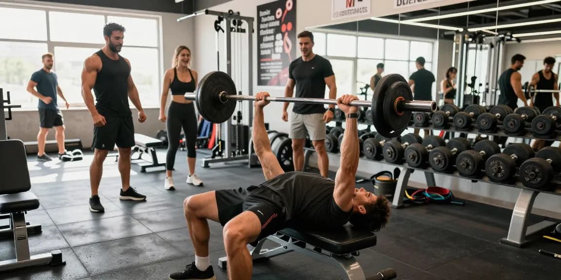 Steroide kaufen im Steroidshop - Bodybuilder beim intensiven Training im Fitnessstudio mit Hanteln