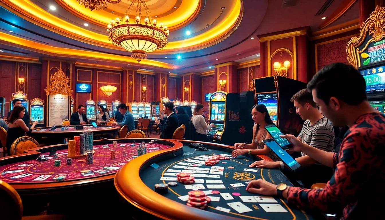Experience intense gaming action at PG88 Trang Chủ with vibrant casino tables and exciting slot machines.