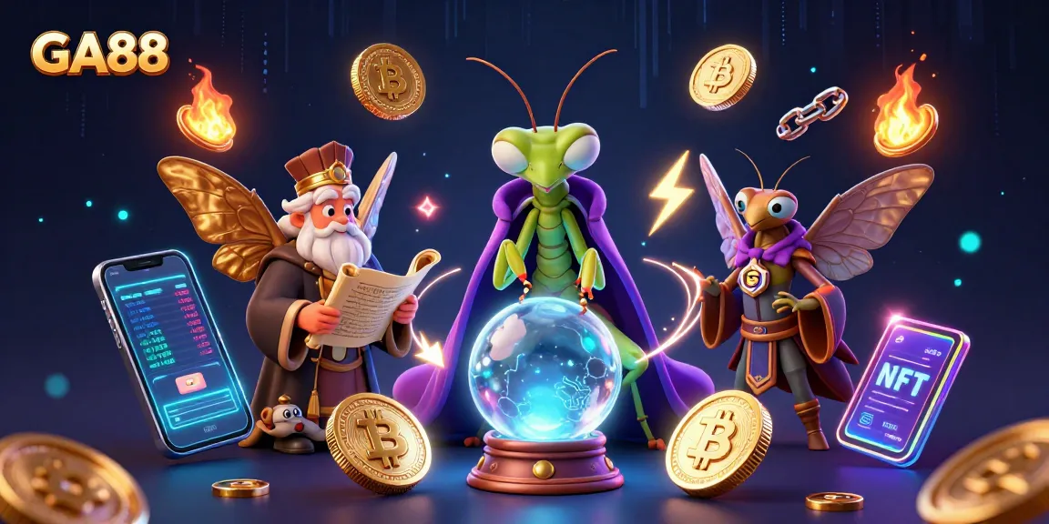 Engage in the GA88 crypto casino world with vibrant characters and dynamic elements.