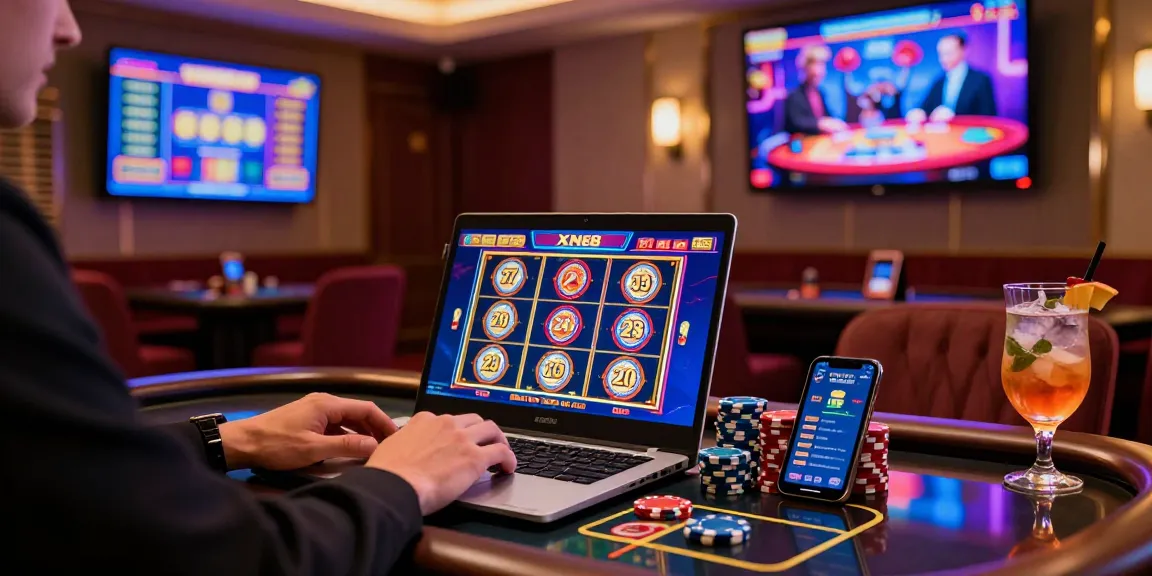 Experience thrilling online gaming with XN88 in a luxurious casino setting.