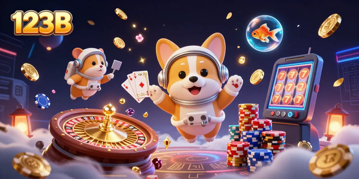 Experience thrilling gameplay with 123B in an ultra-detailed 3D casino illustration featuring whimsical characters.