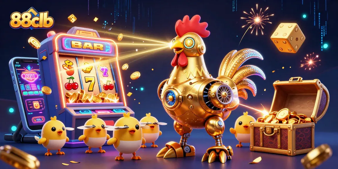 Experience thrilling gaming adventures at 88clb with a neon-lit casino illustration featuring dynamic characters and vibrant game elements.