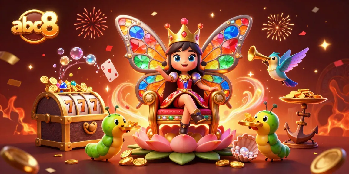Experience the thrills of abc8 with a vibrant 3D casino scene featuring enchanting characters and dynamic game elements.